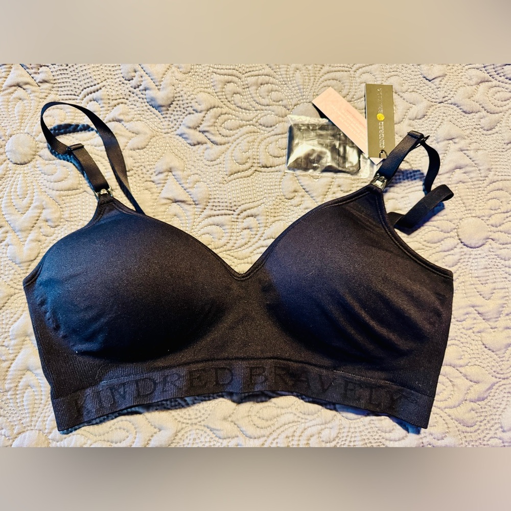 NWT Kindred Bravely black nursing bra 1X